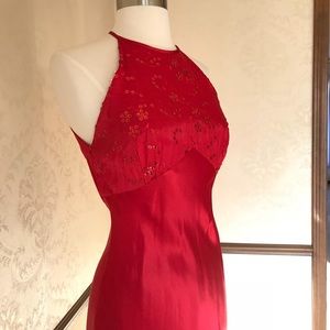 Zum Zum Red Satin Full-length Dress Size 9-10
